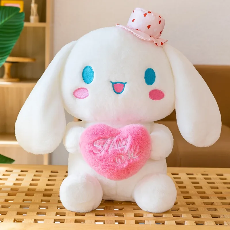 Sanrio Cartoon Anime Figure Kawaii Cute Cinnamoroll Big Eared Dog Large Plush Stuffed Dolls Pillow Toys Children Birthday Gifts