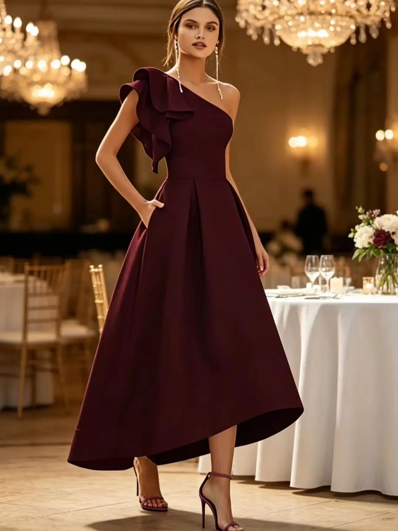 women's-one-shoulder-high-low-satin-with-pockets-formal-party-gown-ruffle-evening-prom-ball-gown-for-wedding-guest