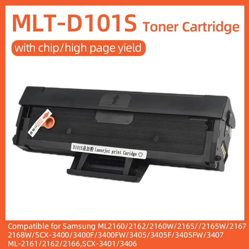 D101S 101S MLT-D101S Toner Cartridge Compatible for ML2160 2162 2160W 2165W 2167 2168W SCX3400F 3400FW 3405 3405FW 3407 SF760P