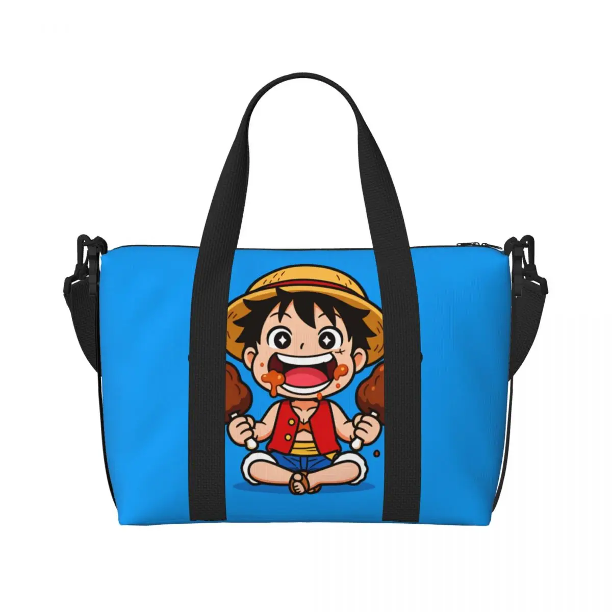 

Custom One P-Pieces Tote Bag Women Large Capacity Anime Classic Manga Movie Beach Gym Shoulder Travel Bag