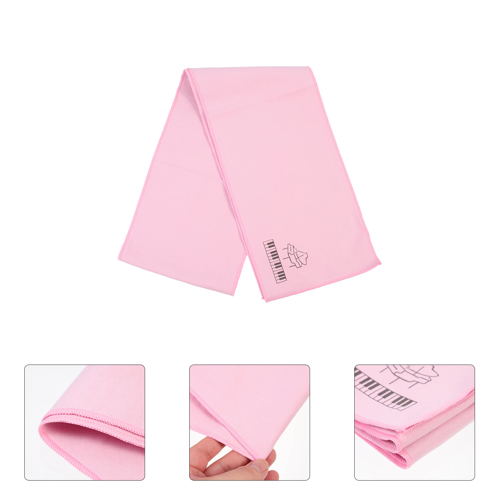 

Piano Keyboard Cloth Cover Wear Resistant Protective Sunproof Pink Covers for Desktop