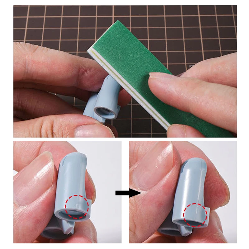 Model Sanding Strip Flexible Sanding Pad Handheld Grinding Rod Quickly eliminate model gates For Gundam Military Model