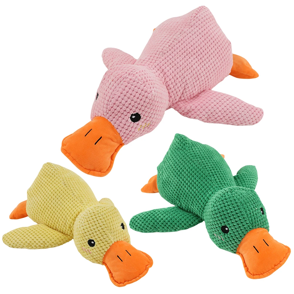 Wild Goose Chew Toy The Mellow Dog Calming Duck Dog Stuffed Animals Chew Toy for Dogs Teeth Cleaning for Large & Small Dogs