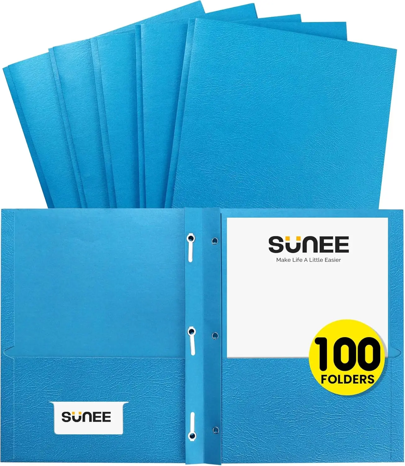 

Набор из 100 синих папок с 2 карманами и застежками, формат Letter, для школы, офиса и дома