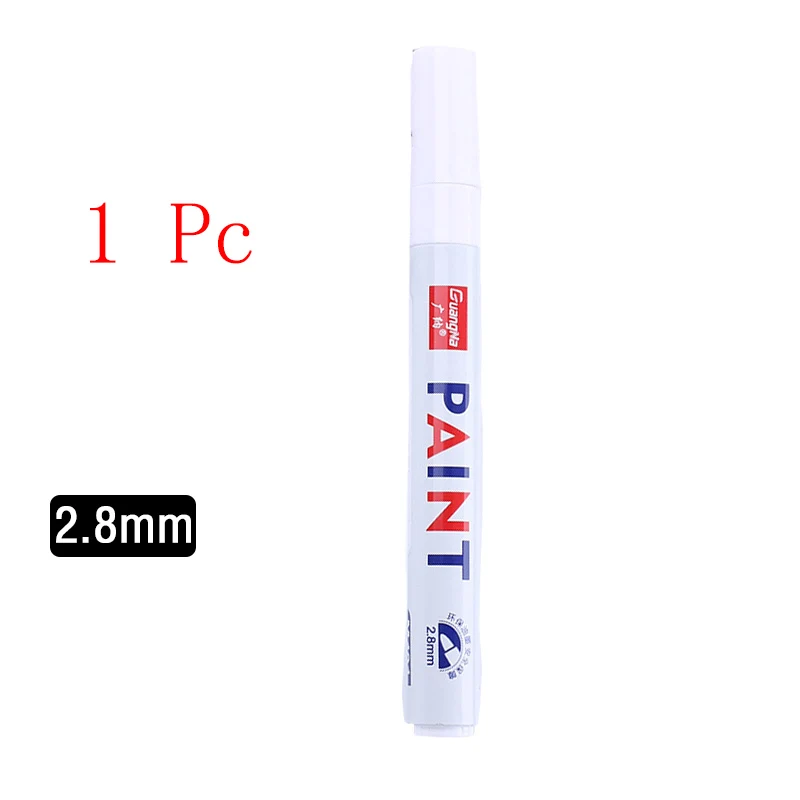 Witte markeerstiften set Vette waterdichte witte gelpen DIY Graffiti Schetsen Marker Briefpapier Schrijven Schoolbenodigdheden borstel