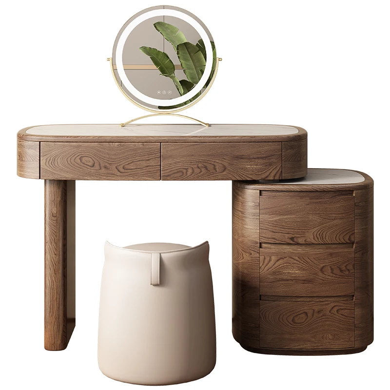 Luxury Bedside Dressing Table Mobile Nail Cosmetics Comfortable Dressing Table Chep Beauty Drawers Wood Penteadeira Furniture