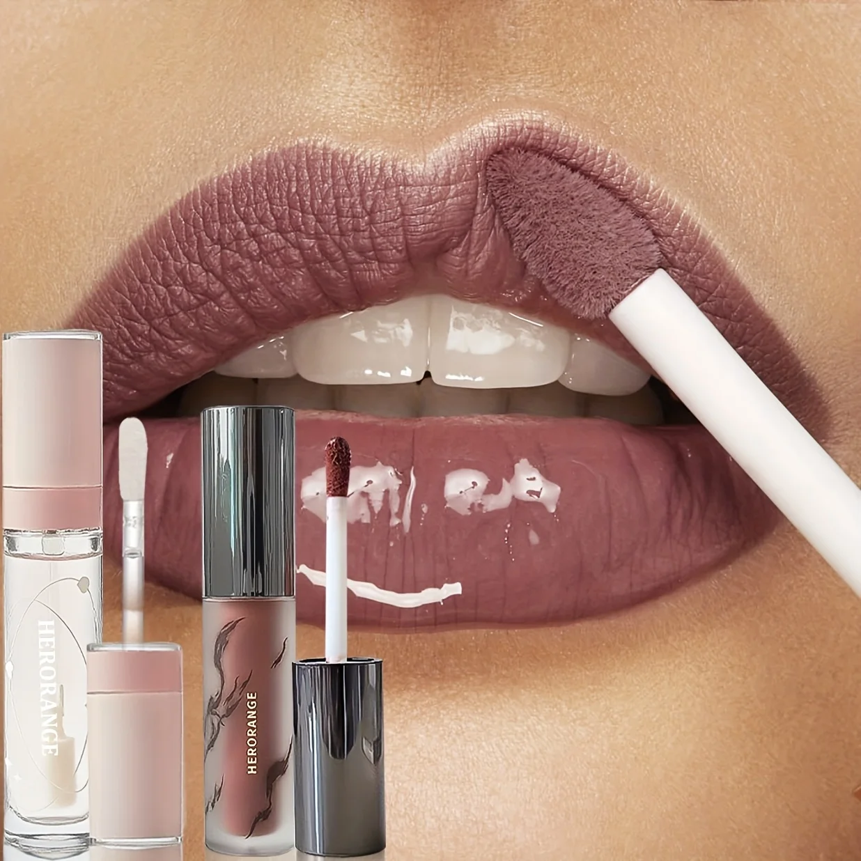 Matte Lipgloss & Pflegendes Lippenöl 2er-Set Langanhaltend Nicht-Klebend Glänzendes Lippen-Make-up Geschenkidee für die Feiertage