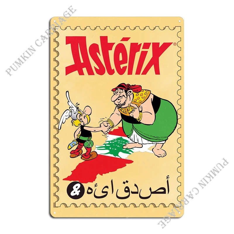 Asterix In Lebanon Metal Plaque Poster Garage Club Cinema Cinema Customized Tin Sign Poster