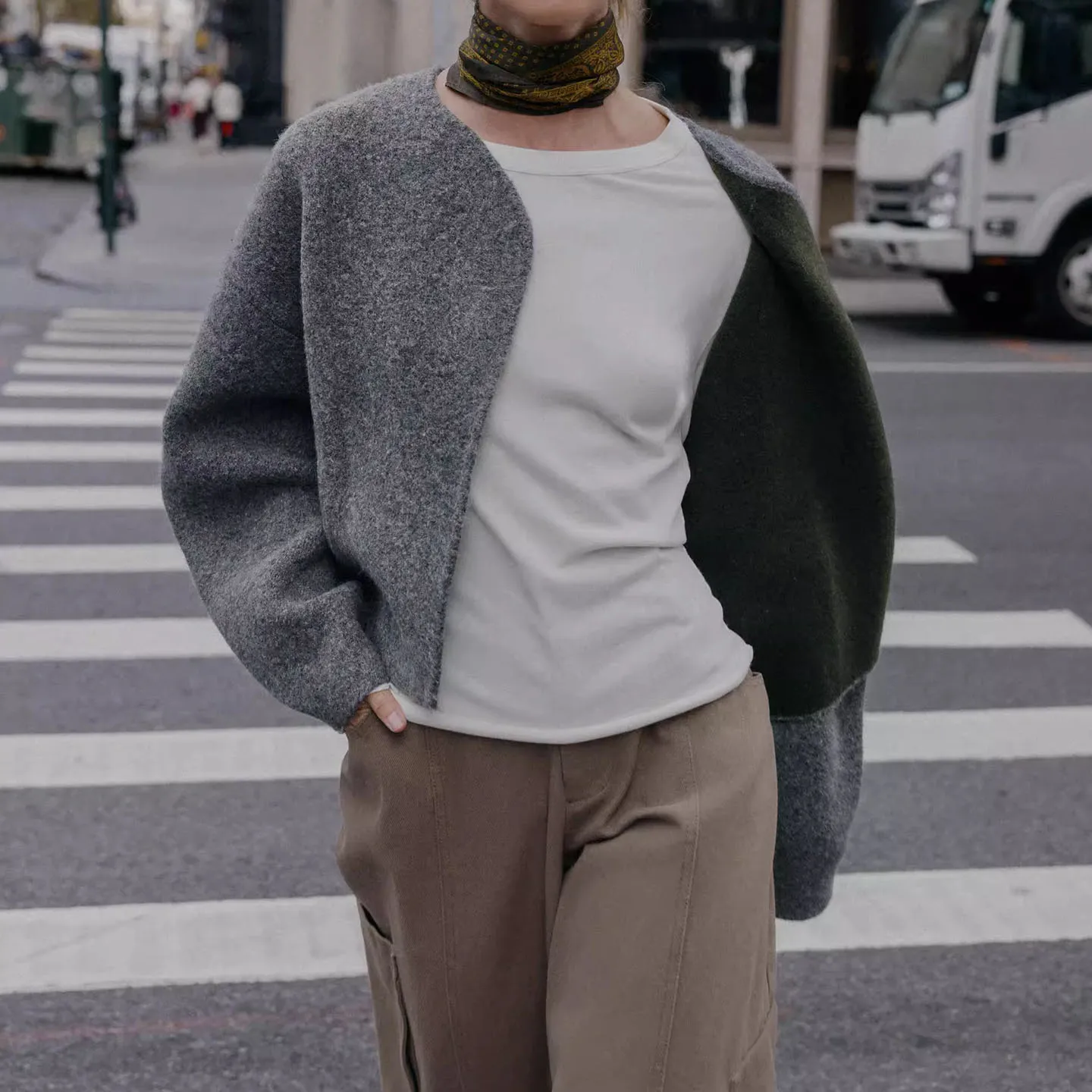 2025 Winter New Women's Faionable Casual Long Sve Double-Sided Knitted Jaet Loose Fit Open Cardigan Sle Daily Wear