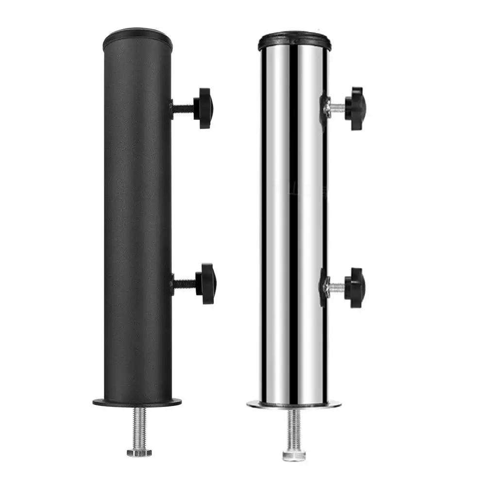 1 Set Umbrella Stand Tube with Insert Pipe Sleeve Heavy Duty Umbrella Pole Mount Holder Base Bracket Replacement Accessories