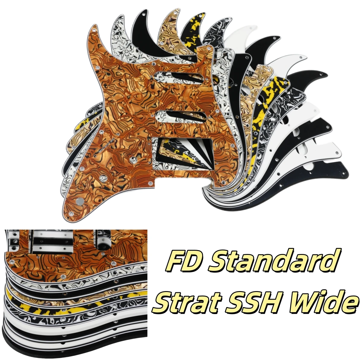 Parts For Left Handed US Fender 11 Screw SSH Wide Strat Guitar Pickguards Multiple color 2