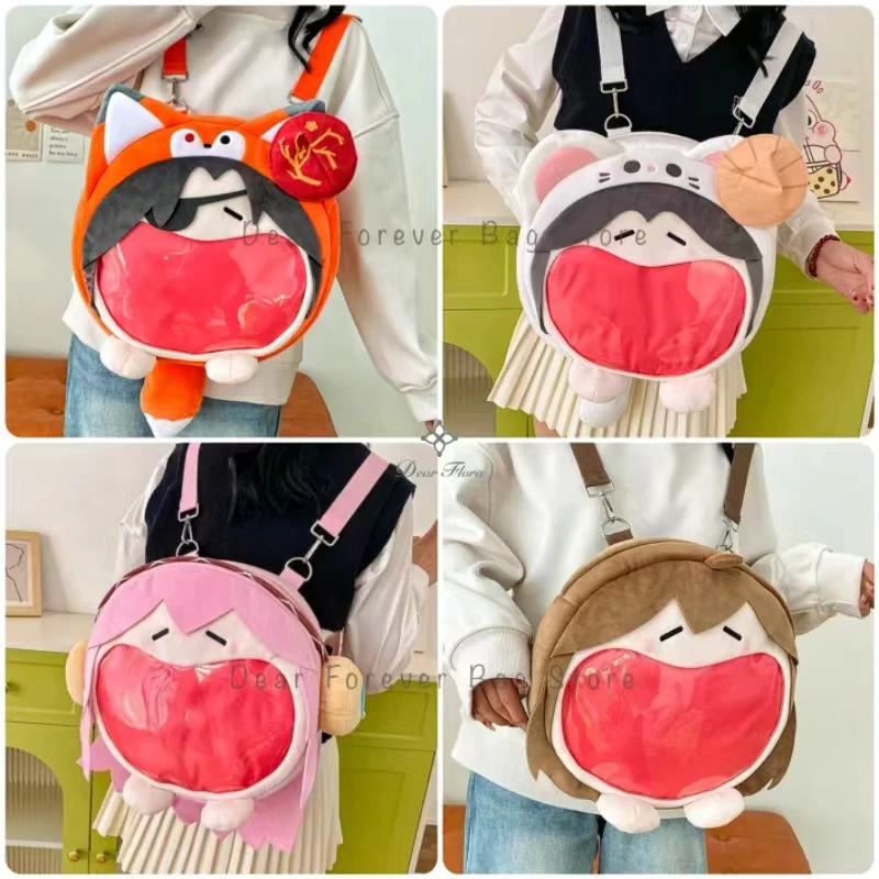 Y2k Japanese Cartoon Plush Backpack Kawaii Harajuku Anime Ita Bag Student Schoolbag Women Shoulder Bag New Girl Cosplay Knapsack