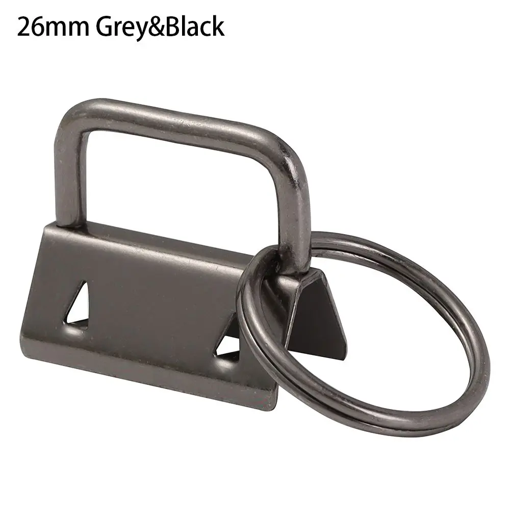 5Pcs Webbing Tail Clip Bag Wristlets Supplies Metal Cotton Tail Clip Wristlet Keychain Making With Key Rings Key Fob Hardware