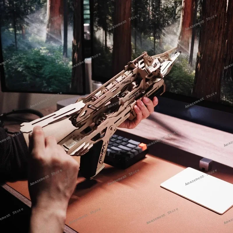 

armpal rui also designs wooden three-dimensional assembly model deformation hand cannon handheld rail robotic arm gift