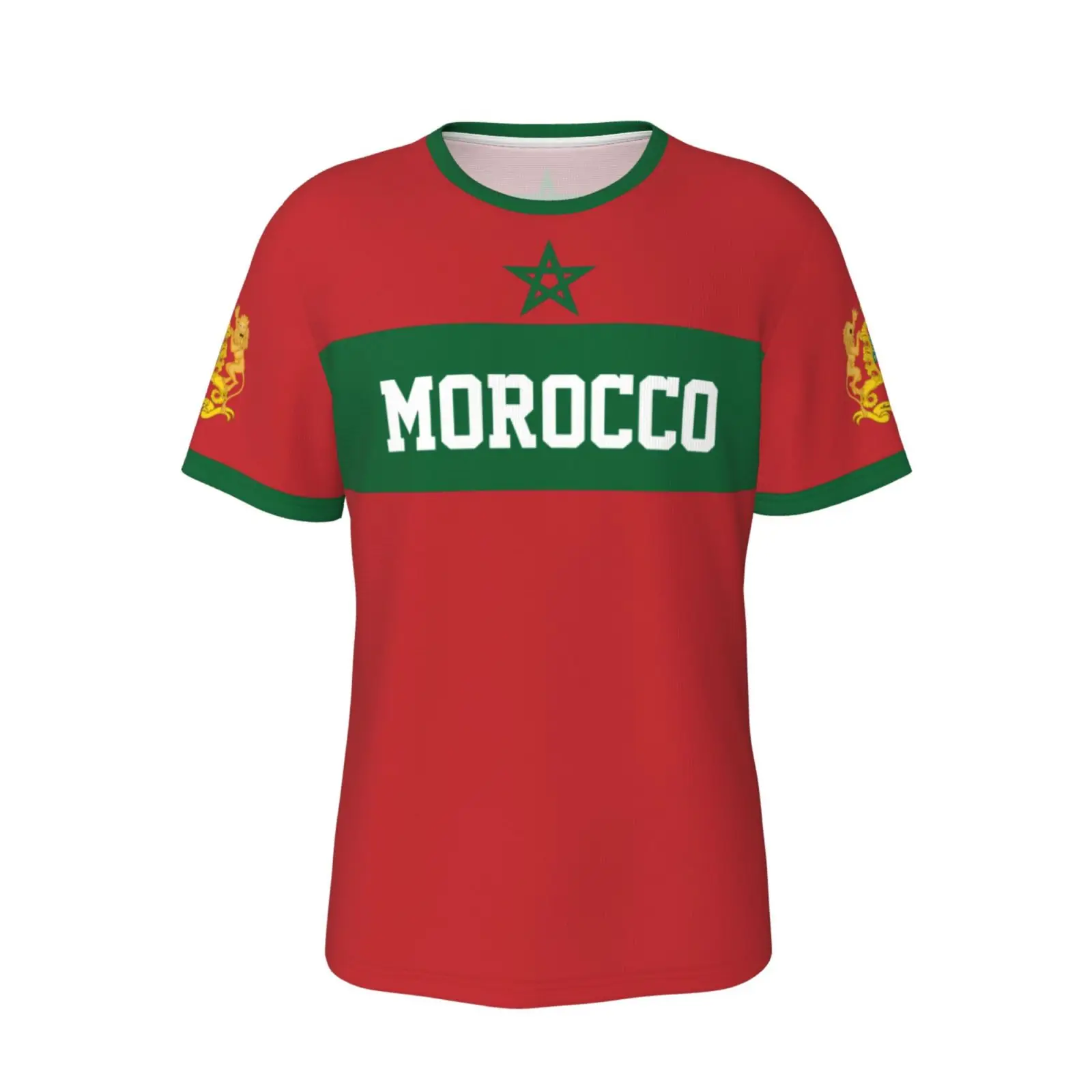 

Unisex Nation T-shirt Morocco Flag Moroccan T-shirts For Men Women Soccer Football Fans Gifts Custom clothes tee