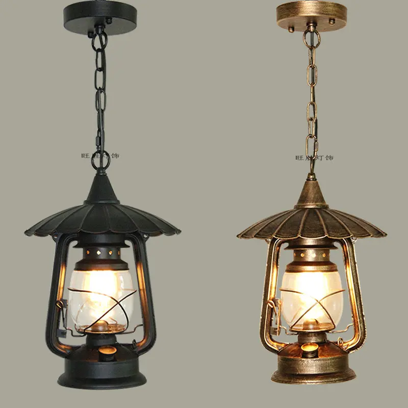 

The new European retro single head chandelier aisle lights balcony outdoor patio lamp lamp kerosene lamp bronze Restaurant