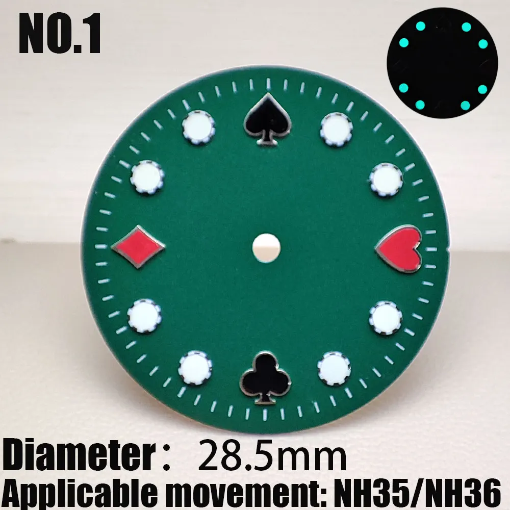 تخصيص 28.5/29 مللي متر قطر واحد/مزدوج التقويم ساعة الطلب تعديل الطلب ل NH35/NH36 حركة اكسسوارات ساعة أجزاء