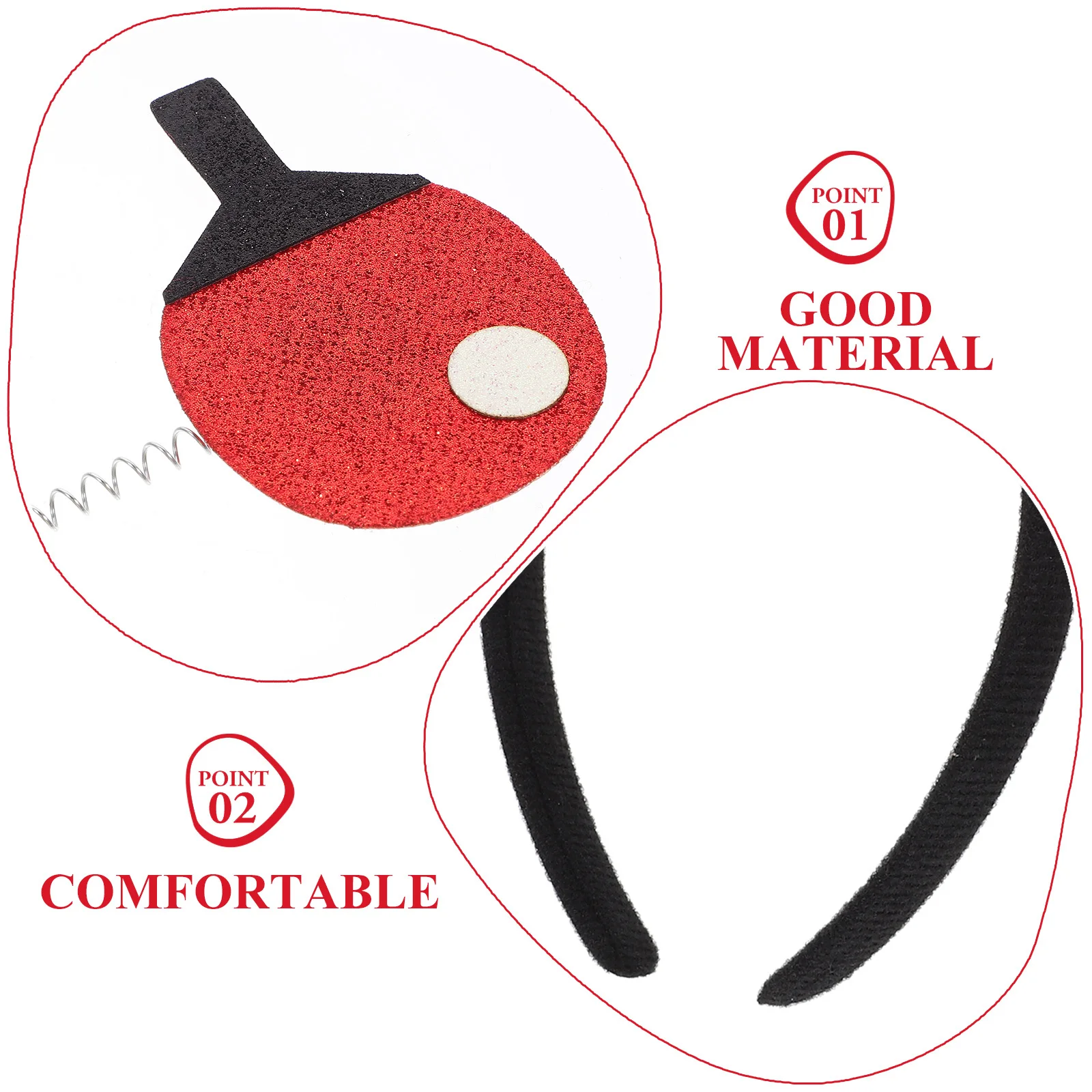 

For Creative Headband Women Sports Party Badminton Party Headband Event Hair Hoops Festival Decorative Accessories