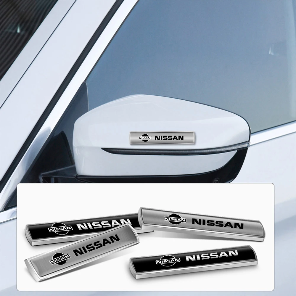 1Pcs Car Metal Chrome Emblem Car Fender Side Tail Body Stickers For Nissan X-trail Qashqai Note Juke Sentra Patrol Navara Nismo