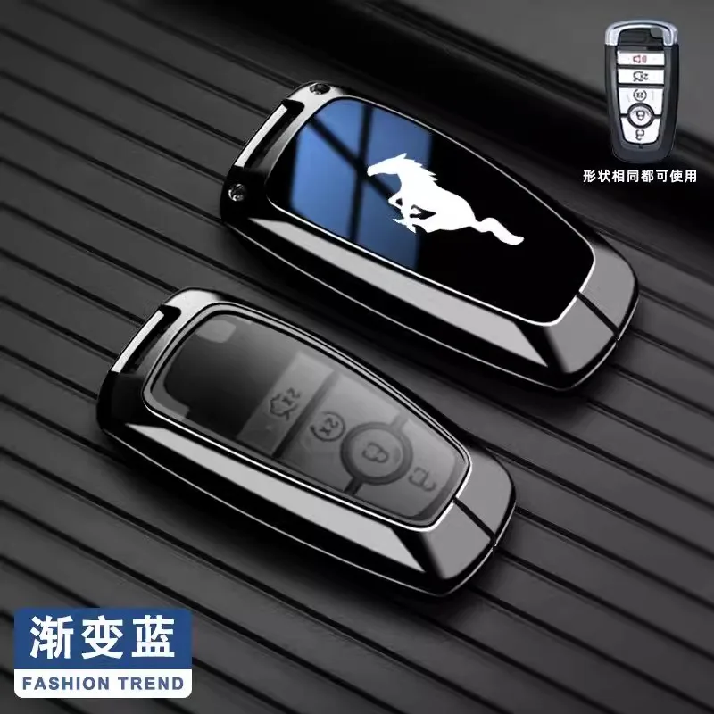 Zinc alloy Car Remote Key Case Cover Shell for Ford Fusion Mustang Explorer F150 Edge Mondeo Mk5 FocusMk4 2019 2020 2021 Sticker - view 6