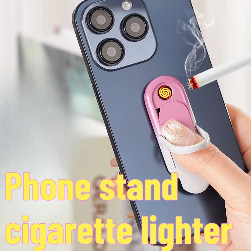 

Хит продаж: креативный многофункциональный держатель для телефона с кольцом-пряжкой и USB-зажигалкой