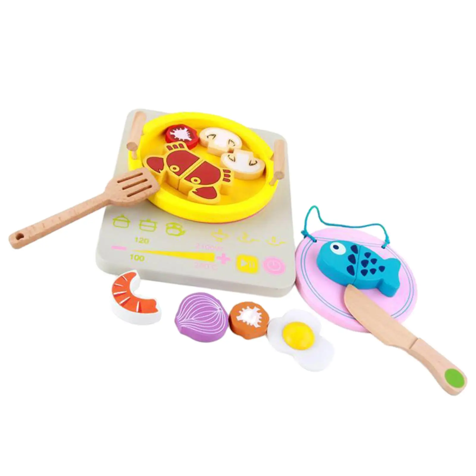 

Wooden Kitchen Accessories Toy Kitchen Set for Kids Utensils Cookware Toys for Toddlers Kids Children Birthday Gift Boys Girls