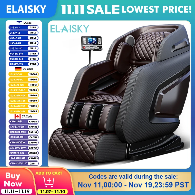 

Электрическое массажное кресло для всего тела 4d с нулевой гравитацией Bluetooth Музыкальное офисное кресло для ухода за телом Отопление Бесплатная доставка Массажное кресло