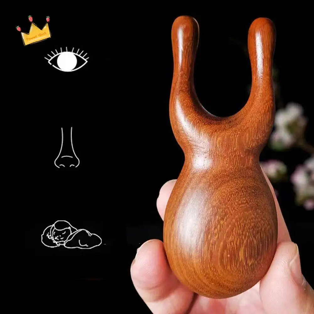 Dwuzębny grzebień w kształcie żaby do masażu, drewniany antystatyczny grzebień do masażu twarzy, podnoszący nos, do akupunktury.