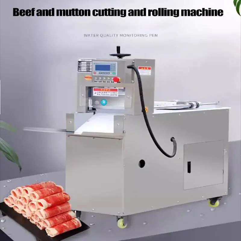 

Automatic Round Type Frozen Pork Beef Chicken Block Cutter Meat Cutting Machine Lamb Beef Pork Roll Slicer