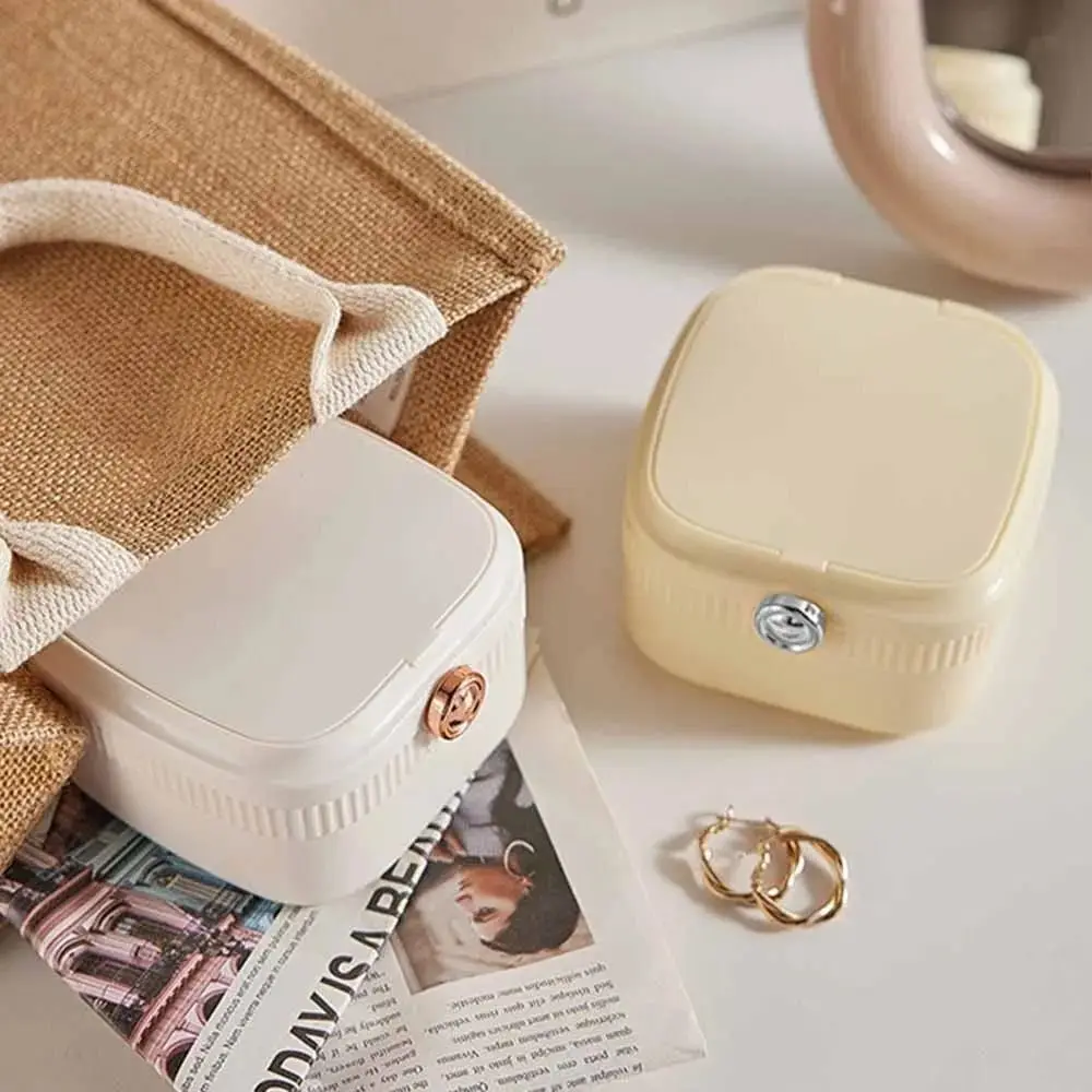 صندوق عرض مجوهرات محمول مقاوم للأتربة ، مخمل سفر ناعم ، سعة كبيرة ، حقيبة تخزين