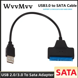 USB Sata 케이블 Sata 3-USB 3.0 컴퓨터 케이블 커넥터, USB 2.0 Sata 어댑터 케이블 지지대, 2.5 인치 SSD HDD 하드 드라이브 PC