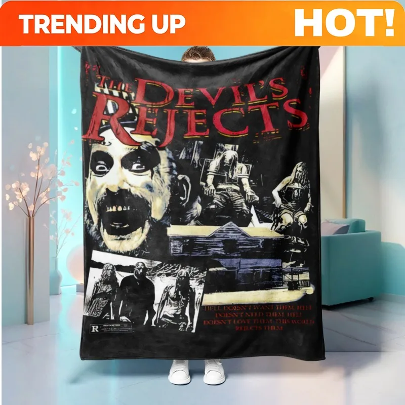 Customize 230GSM American Film The Devil's Rejects Themed Flannel Blanket, High-definition Printing Restores Classic Movie Scene
