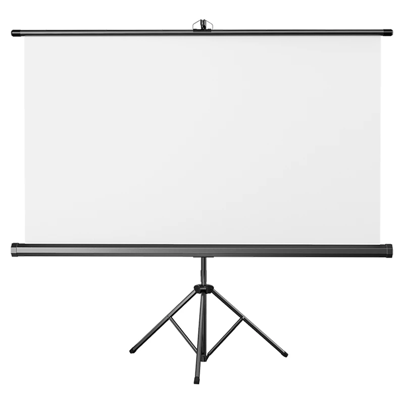 Mobile portable folding floor projection screen 84 inch 100 inch 120 inch non-punching projection screen