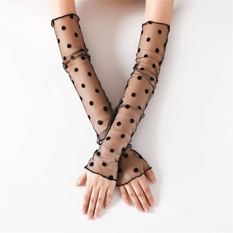 39bd 2pcs bảo vệ da tay áo cánh tay tay ngoài trời bằng lụa băng lụa