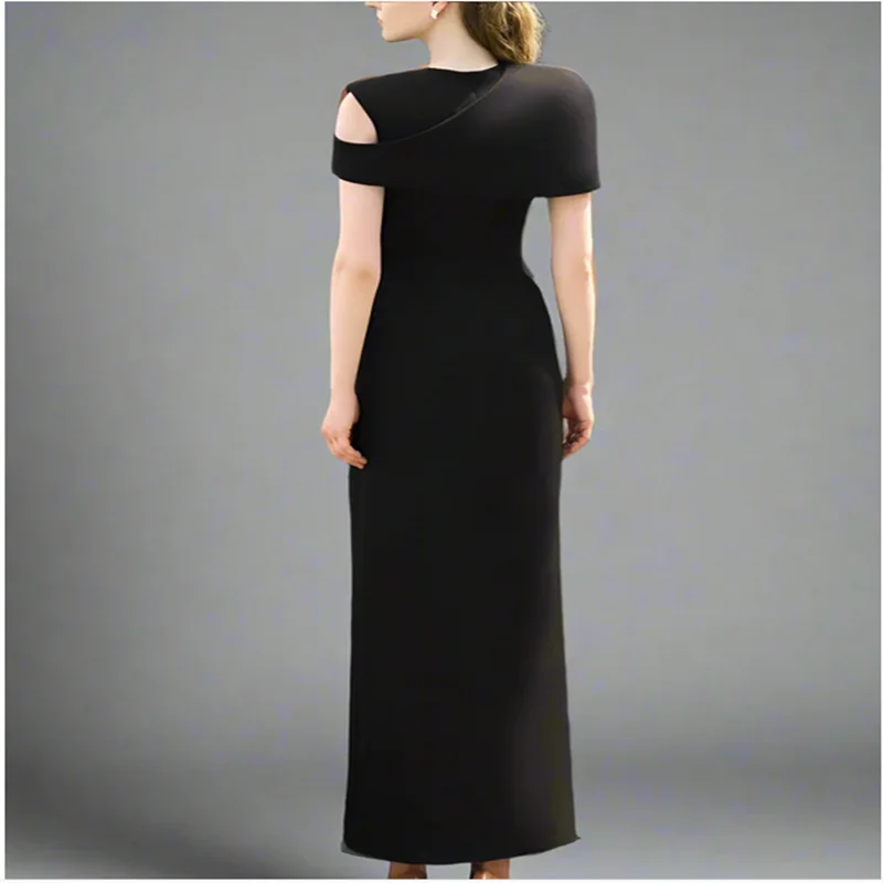 فستان سهرة أسود 2025 فساتين حفلات مسائية فاخرة طويلة أنيقة على شكل حرف A فستان زفاف فساتين سهرة دبي مخصصة