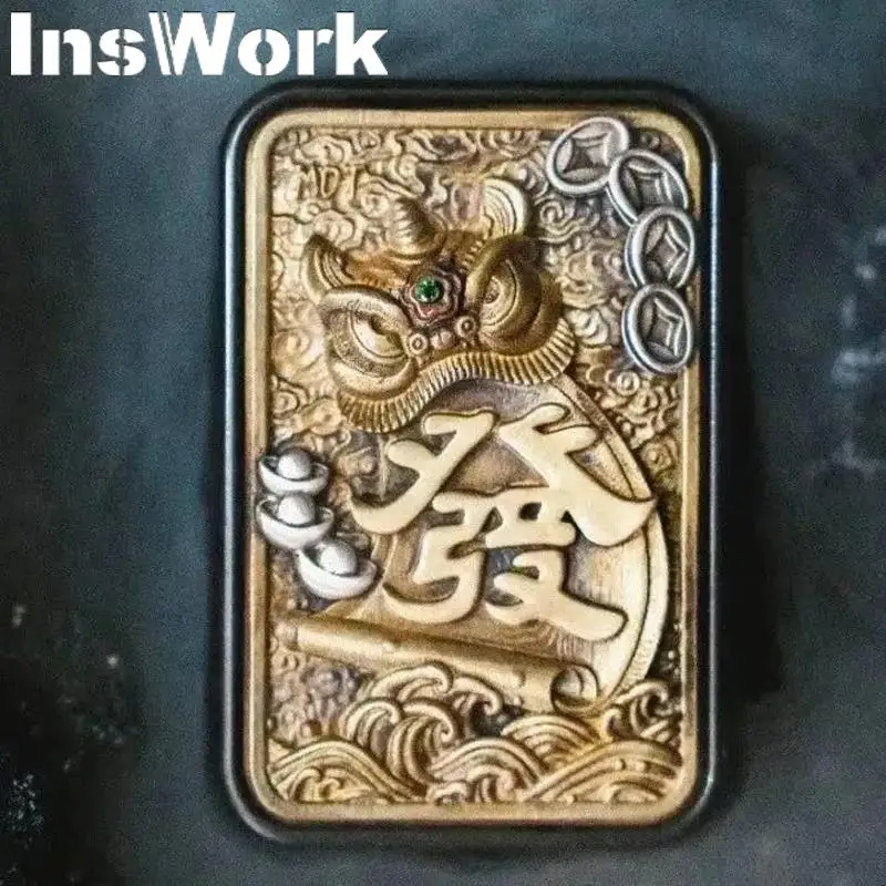 InsWork MOT Mahjong Zirconium Patch Push Slider Metal Slider Fidget