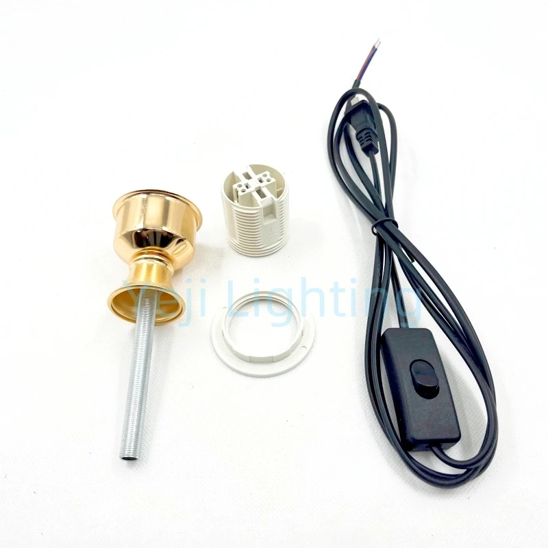 

E27 Lamp Holder Ceramic Table Lamp Glass Desk Lamp Lamp Post Handmade Accessories Vase Desk Lamp Fixed with Wire Lamp Base DIY