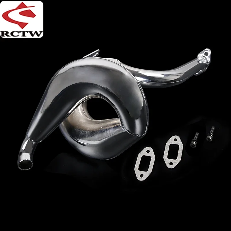 Metal 71CC Engine Exhaust Pipe Kit for 1/5 HPI ROFUN BAHA ROVAN KM BAJA 5B 5T or LOSI 5IVE T Truck Spare Toys Parts