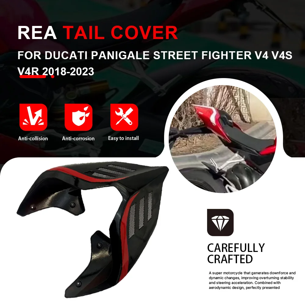 Motorcycle Rea Tail Seat Cover Spoiler For DUCATI Panigale Street Fighter V4 V4S V4R 2018-2023 Rear Fairing Seat Cover Protector