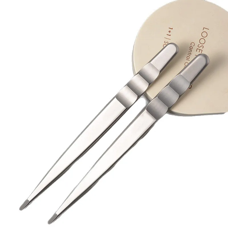 Stainless Steel Customized Straight-Tip Eyebrow Clip Tweezers High Quality Lightweight Durable Eyelash Curler Eyelash Grafting