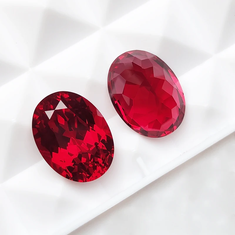 Top Pigeon Blood Oval Hand-cut Lab Grown Ruby Top Quality Stone Loose Gemstones Select AGL Certificate for Diy Jewelry Making 2