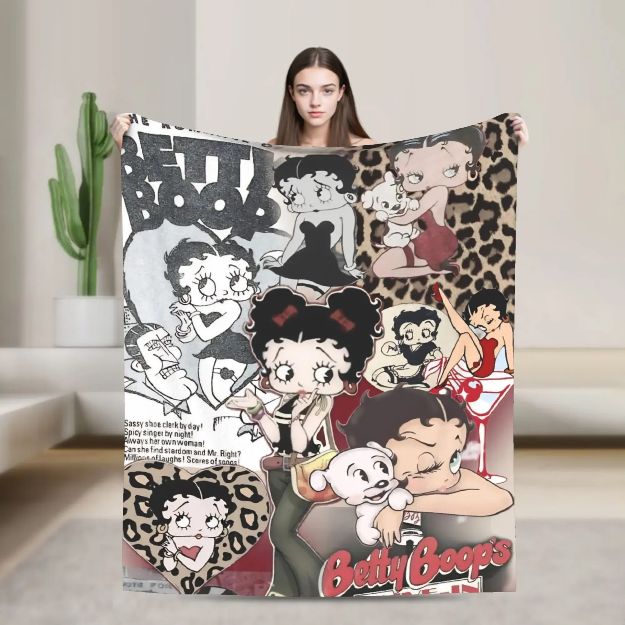 

Плед BBettys Boops, несколько размеров, уютный, легкий, для дивана, кровати