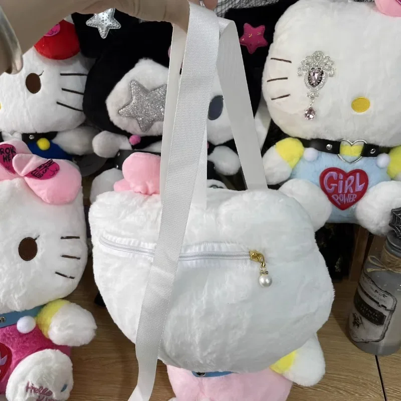 MBTI Y2k Womens Backpack Hello Kitty Gothic Punk Fashion Plush Backpack Casual Hot Girls Lolita Jk Cute Designer Kawaii New Bag