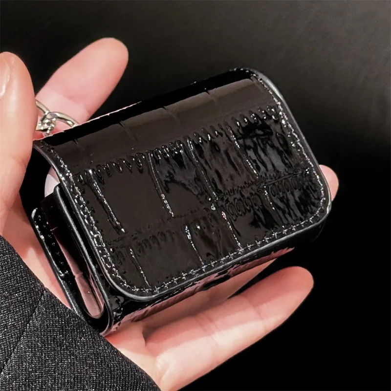 Funda para auriculares con estampado de cocodrilo Simple y elegante para Apple Airpods 1/2 Pro Pro2 3 4, funda protectora de cuero personalizada para auriculares