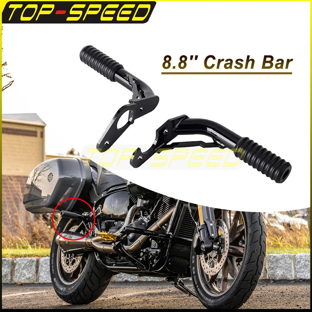 

Non-slip Motorcycle Passenger Peg Crash Bar Frame Bumper Guard For Harley Softail Low Rider S 114 117 FXLRS Street Bob 114 FXBBS