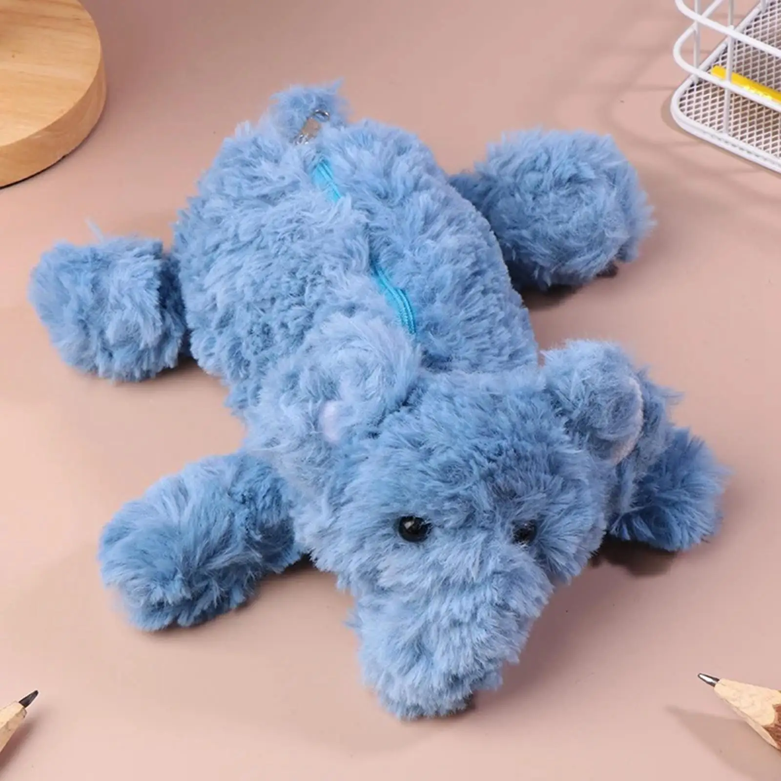 

Плюшевый пенал со слоном, канцелярская сумка, портативный милый пенал, держатель для ручек для студентов, мальчиков и девочек, праздничные подарки для детей