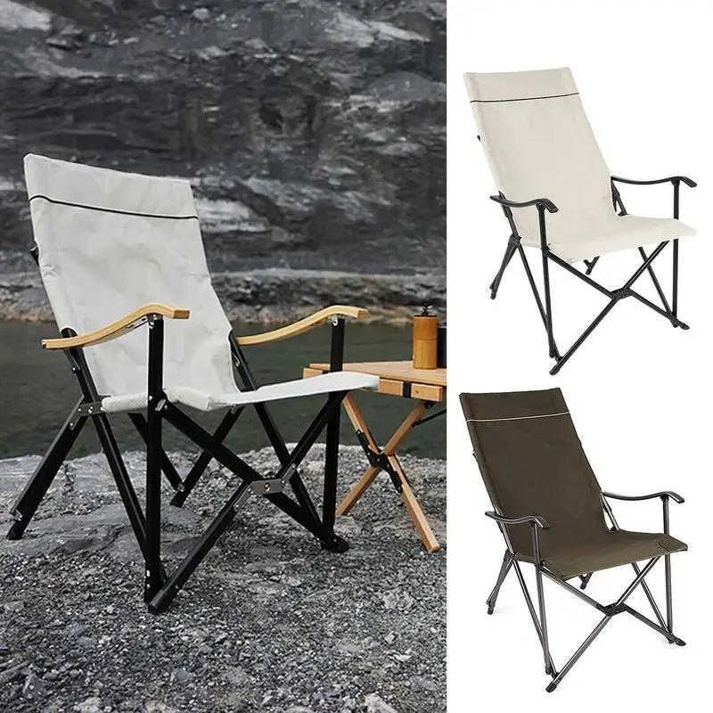 Outdoor Folding Chairs Foldable Chair With Armrest Heavy Duty Stable Foldable Chair For Outdoor Festivals Trips Bbqs Beach