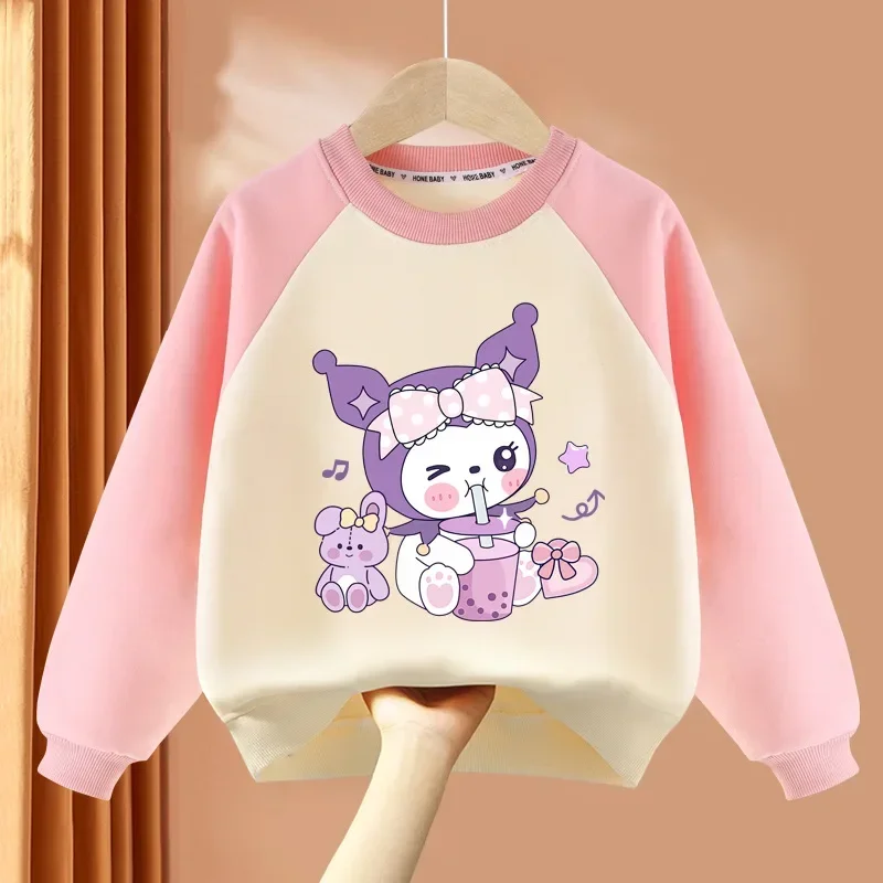 

Sanrio Cinnamoroll Kuromi Anime Children Long Sleeve Hoodie Autumn Winter Cute Kawaii Ins My Melody Children Fashion Skirt Gifts