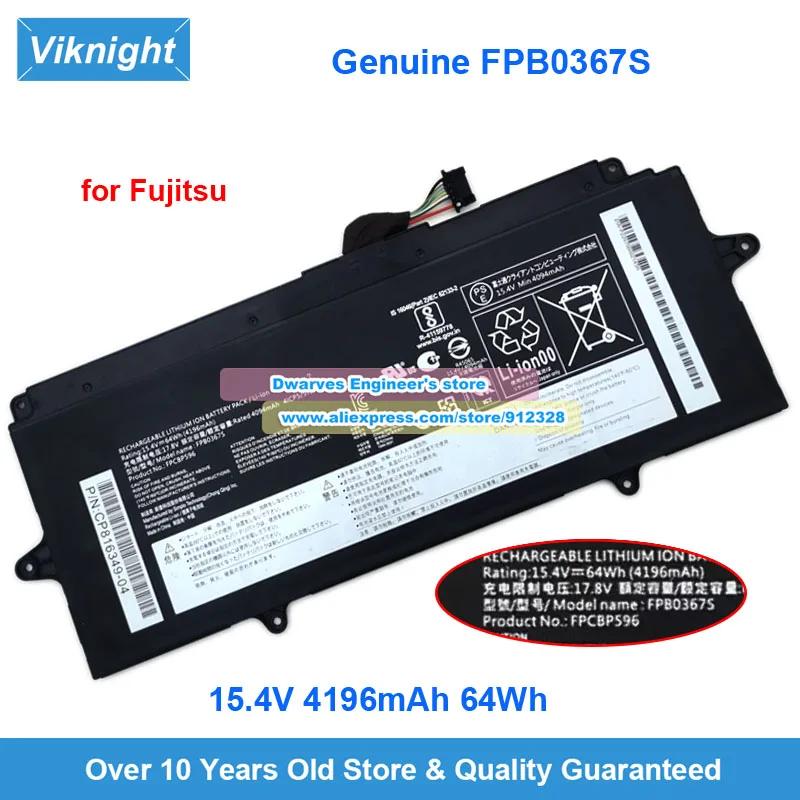 

Genuine FPB0367S Battery 15.4V 4196mAh 64Wh for Fujitsu FMV UH-X LifeBook U9312 U9313 U94 UH90 WU-X WU2 WU4