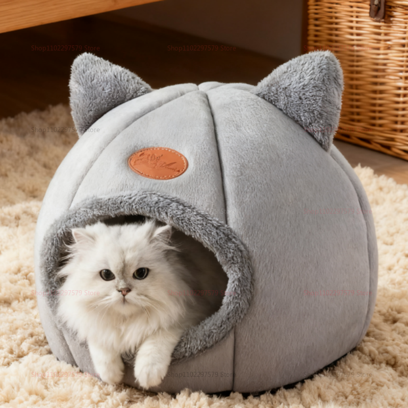  Winter Warm Cat Nest Semi-Enclosed Design Windproof And Cold-Resistant Large Model Comfortable And Warm Pet Nest For Home Use 
